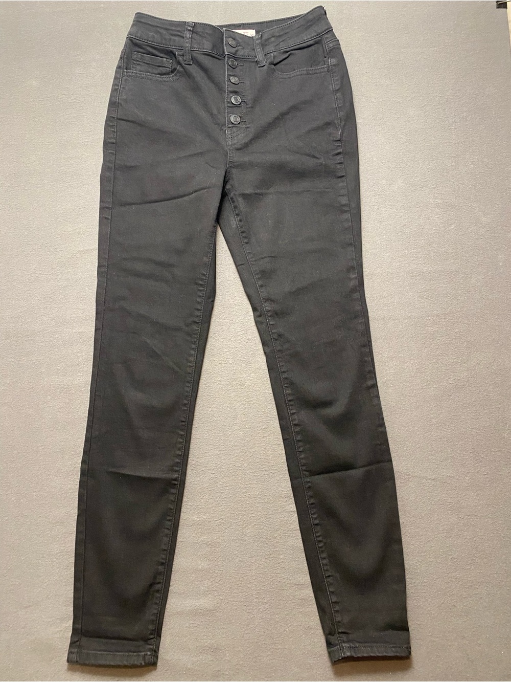 SO Black Skinny Button-Fly Women's Jeans 7/29W